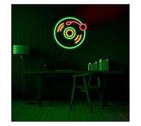 Señal de luz de neón Discos de DJ para letreros neón, para música Ambiental en Luces . Ideales para la decoración escaparates Clubes y bistrós(E)