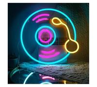 Señal de luz de neón Discos de DJ para letreros neón, para música Ambiental en Luces . Ideales para la decoración escaparates Clubes y bistrós(C)