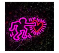 Señal de luz de neón Lámpara de Ambiente Relajante, Letrero Luminoso neón Enamórate, decoración Pared 5 V