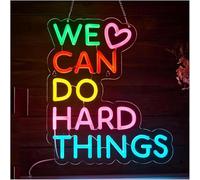 Señal de luz de neón Lámpara De Neón con Ambiente Relajante, Tecnología Lettera We Can Do Hard Things, Luces