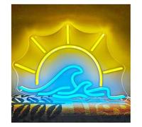 Señal de luz de neón Lámpara de neón con diseño atardecer relajante, luz regulable,para ideal para decorar el dormitorio(A)