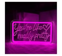 Señal de luz de neón Lámpara de neón LED Eres Muy Bonita, para Ideal para decoración Dormitorio, salón, 30 x 17 cm