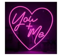 Señal de luz de neón Lámpara de neón Relajante para la decoración del salón recepción para Fiesta Bodas Tú y yo(2)
