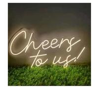 Señal de luz de neón Letrero de neón Decorativo Salud por Nosotros! para decoración LED para Fiestas Bodas compromisos y San Valentín