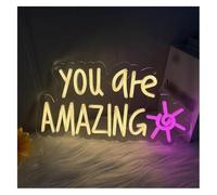 Señal de luz de neón Letrero de neón Eres increíble, luz Brillante, para Ideal para Estudio y Dormitorio, 37 x 20 cm