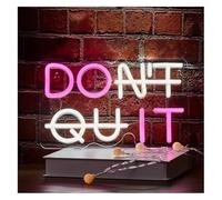 Señal de luz de neón Letrero de neón No te Rindas para decoración Paredes estéticas Fiestas, Luces Multiusos con alimentación eléctrica