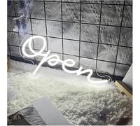 Señal de luz de neón Letreros de neón Abiertos con Ambiente Relajante, Brillo Ajustable y Logotipo la Empresa(51X25CM)