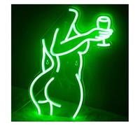 Señal de luz de neón Letreros de neón con diseño Dama, Estilo Retro, Ideales para oficinas y Clubes(A)