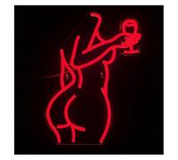 Señal de luz de neón Letreros de neón con diseño Dama, Estilo Retro, Ideales para oficinas y Clubes(B)