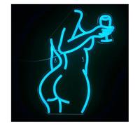 Señal de luz de neón Letreros de neón con diseño Dama, Estilo Retro, Ideales para oficinas y Clubes(C)