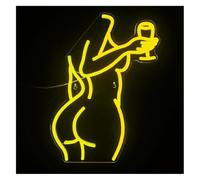 Señal de luz de neón Letreros de neón con diseño Dama, Estilo Retro, Ideales para oficinas y Clubes(E)