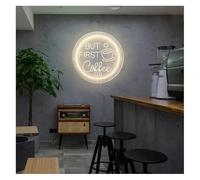 Señal de luz de neón Letreros de neón Decoración Letrero Pero Primero café, 40 cm x