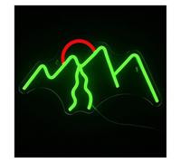 Señal de luz de neón Montaña para letreros de neón con alimentación eléctrica para Sol para Luces para Ideal para Clubes bistrós para Fiestas