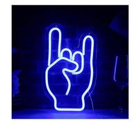 Señal de luz de neón para Letrero de neón Rock On Hand Rockin, luz Regulable, para Bar, música