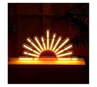 Señal de luz de neón Para Sol en el horizonte para letreros de neón decorativos pared con luz para sala estar, cocina y baño