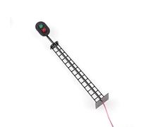 Señal de luz ferroviaria modelo 00 con rojo verde dos aspectos para funcionamiento de 3 V CC y 12 V CC compatible con indicador OO para configuración precableada