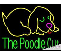 Señal de luz LED de neón real con corte de caniche, tubo LED hecho a mano para decoración de pared de cueva de hombre, PVC, 14 x 17 pulgadas