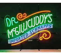 Señal de luz LED de neón real del Dr. Mcgillicuddy importado tubo hecho a mano para decoración de pared de cueva de hombre, PVC, 14 x 17 pulgadas