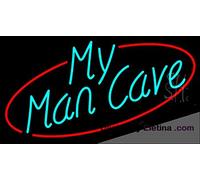 Señal de luz LED de neón real My Man Cave, tubo LED hecho a mano para decoración de pared, PVC, 14 x 17 pulgadas