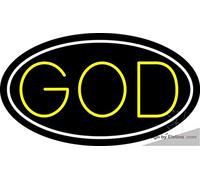 Señal de luz LED de neón real, tubo de Dios amarillo hecho a mano para decoración de pared de cueva de hombre, PVC, 14 x 17 pulgadas