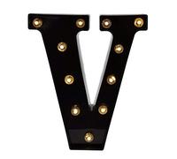 Señal de luz LED en blanco y negro 2xAA Carpa de letras con pilas para boda Fiesta de cumpleaños Lámpara de Navidad Luz de noche