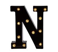 Señal de luz LED en Blanco y Negro 2xAA Carpa de Letras con Pilas para Boda Fiesta de cumpleaños Lámpara de Navidad Luz de Noche