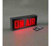 Señal de luz LED retro, con alimentación USB, soporte de pared o caja de luz de escritorio, Youtube Streamers/Gamers, letrero rojo Cool On Air para estudio, comedor, decoración de sala de juegos