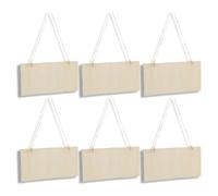 Señal de madera sin terminar de 12 piezas, Artesanías de madera sin terminar Placa de madera en blanco Placa de rectangular sin terminar, Placa de colgante decorativa, Placa de