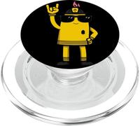 Señal de Mano de Rescate con Texto en inglés Battery Firefighter Mascot PopSockets PopGrip para MagSafe