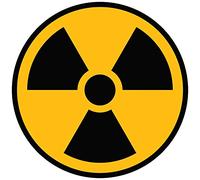 Señal de metal de estaño Nuke radiactiva de radiación nuclear símbolo de advertencia de coche camión calcomanía signo 30,5 x 30,5 cm