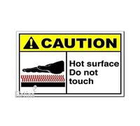 Señal de metal Hot Surface Do Not Touch Caution OSHA/Ansi imanes de seguridad, número de señal de aluminio/señal de advertencia al aire libre/8 x 12 pulgadas nueva decoración de pared