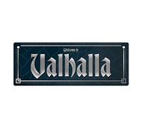 Señal de metal Vikings con saying Welcome to Valhalla