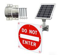 Señal De No Entrar Con Energía Solar 24''/30'', Señal De Calle, LED Intermitentes Reflectante De Grado De Ingeniería,Marco De Aluminio Resistente, For Fábricas,Residencias Privadas,Entradas(24in)
