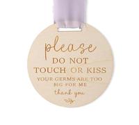 Señal de No Tocar Ni Besar al Bebé, Please Don’t Touch Baby Sign para Asiento de Coche Etiqueta para Cochecito de Bebé con Cinta Señal de No Tocar al Bebé para Recién Nacido