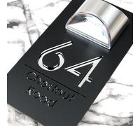 Señal de número de casa 3D personalizada señal de dirección solar personalizada número de casa iluminado para exteriores números de casa personalizados y placa de dirección LED (15 x 29 cm, negro