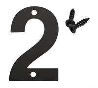 Señal de número de casa flotante exterior con silueta refinada para fijación permanente a la pared en zonas residenciales que requieren una visualización clara de números (2)