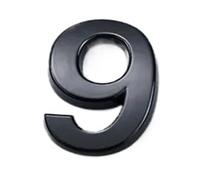Señal De Número Puerta Negra 3D, Placa Dirección Casa Autoadhesiva 0 A 9 Dígitos, Pegatinas Calle for Hotel, Apartamento, 1 Uds(9)