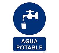 Señal de obligación con tintas UV Agua Potable SEKURECO