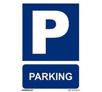 Señal de obligación con tintas UV de Parking SEKURECO