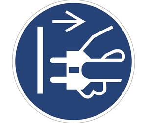 Señal de obligación desconectar el enchufe antes de abrir, UE 10 unid.