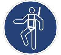 Señal de obligación usar arnés de seguridad, UE 10 unid.