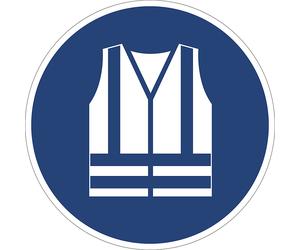 Señal de obligación usar chaleco de seguridad, UE 10 unid.