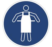 Señal de obligación usar delantal de protección, UE 10 unid.