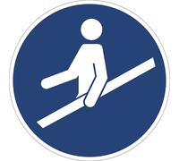 Señal de obligación usar la barandilla, UE 10 unid.