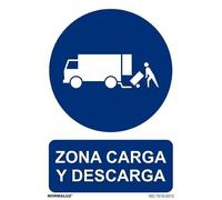 Señal de obligación Zona de Carga y Descarga, con tintas UV SEKURECO