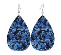 Señal De Orca Y Ballena Asesina Aretes De Cuero Cómodo Pendientes Moda Pendiente Para Mujer Aniversario Día De La Madre