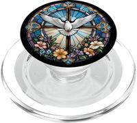 Señal de Paloma, vidrieras, Espíritu Santo PopSockets PopGrip para MagSafe