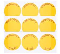 Señal de Parada de Emergencia para Maquinaria, 10 Uds Pvc