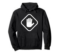 Señal de parada de mano Voluntario paso peatonal Sudadera con Capucha