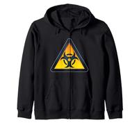 Señal De Peligro Zombie Biohazard Símbolo Divertido Arte Sudadera con Capucha